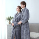 End of the year flannel nightgown men's plus velvet thickened women's bathrobe autumn and winter couple's pajamas coral velvet bathing robe to keep warm 2001 elegant gray male 3XL 175-190CM, 160-200Jin Jin equals 0.5 kg