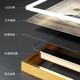 Entrada de pino ideológico Pintura decorativa LED LED Entrada de lujo Entrada de entrada Pinturas con corredor atmosférico de alta gama murales E1345 peces que se elevan [marco de oro] 70*140 (sugerido 0.9 metros de 1,0m pared) superficie de cristal de dahan + 30 mm de aleación de aluminio cepillado