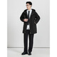 Hautton Jeans Top 2025 Spring Spring New Capucha de gabardina negra con capucha con capucha con capucha de gabardina de gabardina alta para hombres Black XL (180)