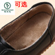 Specht Frühling und Herbst weiche echte Leder-Kuh Sehne Sohle kleine Lederschuhe für Frauen bequeme weiche Sohle nicht rutschfeste Schnürschnüre mittlere und ältere Mutter Casual Schuhe 7373 Beige [Single] 35