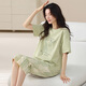 Modal 100% pure cotton pajamas for women in summer 2025 new cotton short-sleeved cropped pants for women home clothing set summer YY-N63648 L 105-125Jin [Jin equals 0.5 kg] Order before four o'clock, shipped on the same day
