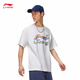 Li Ning short-sleeved T-shirt cultural shirt men's summer LOGO letter printed round neck sportswear AHSU745