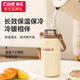 Cille Copa de aislamiento de gran capacidad para estudiantes 316 Copa de agua de acero inoxidable Copa de paja de alto valor Copa de deportes portátil al aire libre White [Paleta pequeña + pegatina tridimensional] 800ml