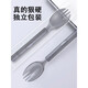 Jie Ribang disposable forks and spoons individually packaged 50 pieces take-out dessert cake spoons light food salad fruit fishing long handle spoon