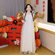 Tulan Morning Robe Braut Fotokleid Besonderes High-End-Sinn für Hochzeit Französische Hochzeit Nachthemd weißes Licht Brautkleid Brautjungfer Mesh Weiß XL