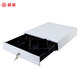 Aojia cash box with lock cashier box cashier box black and white box thickened silver receiver three-speed lock smart cash box universal money box money box