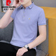 
Pierre cardin (pierre cardin) bead floor cotton short-sleeved T-shirt for men's trend 2025 summer new business youth lapel POLO half-sleeved top 683 dark blue XL