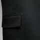 Dibinze large size suit suit men's solid color wedding dress interview business fat man high-end suit black XL