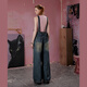 Unifree American Retro Trendy Cool Ripped Loch Wäsche alte, geradlinige Denim Overalls s s