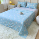 MUJI pure cotton bed sheet single piece pure cotton cute children's bed sheet dormitory home single double bed single pillowcase three-piece bedding set Baby Blue Wang Xinjiang cotton high count and high density delicate and soft three-piece set-230x245cm bed sheet + pillowcase pair