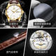 Olevs Schweizer zertifiziertes Paar Uhren ein paar trendy lässige einfache Männer und Frauengürtel Uhr Luminous Water of Watch Calender [mechanisches Modell] Weißes Paar 6629 Paar [Upgrade -Version]