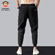 Big Mund Monkey (Paul Frank) Japanische Herren Harun Neun-Punkte-Casual Hoodies Spring New Trendy Marke VERSATILE LOSSEN Sportler Typants Black 719B [offizielles authentisch] L [Vorgeschlagen 110-130jin [Jin gleich 0,5 kg]]