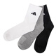 
Adidas (adidas) men's socks and women's socks 2025 summer new sports and casual socks fitness training breathable wear-resistant mid-tube socks JC9272/black, white and gray mid-tube/three pairs [M]Suggested shoe size: 39-42/24-26cm