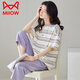 Catman (Miiow) 2025 PCS Пижамы для женщин в летнем хлопковом хлопок.