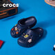 卡骆驰crocs贝雅儿童洞洞鞋男女童户外包头沙滩鞋拖鞋/207013/207012 深蓝色-410 35 (215mm)