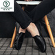
Woodpecker Spring 2025 new Doudou shoes men's leather shoes Korean version driving shoes lazy shoes social trend casual men's shoes yellow 9880 41