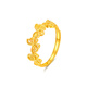 Mengjinyuan gold ring for women, butterfly pure gold index finger ring, live ring, birthday gift for girlfriend, about 3.08g