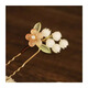 Dai Yan's new Chinese style wooden hairpin with tassels, ancient style hairpin, rose hairpin, ancient style hairpin, flower headdress, Hanfu hair accessories, lily of the valley style hairpin