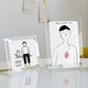 Jin Longxing 7-inch acrylic photo frame double-sided transparent display stand creative photo wedding photo stand universal
