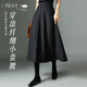 Late White Sheep Wool A-Line Skirt 2025 Winter Popular Style Western Fashion Temperament Versatile High Waist Slimming Wide Swing Umbrella Skirt Dark Gray M