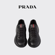 PRADA/Prada Gift Men's Prada Americas Cup Nappa Sheep Leather Sneakers Black 39 (5)