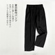 DVHNMK奢侈品牌男装纯亚麻休闲裤男士夏季高端麻料轻薄宽松阔腿裤长裤子 高端麻本色 【现货速达】 XL 裤长101cm建议135-155斤