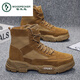 Woodpecker high-top Martin boots outdoor thin workwear men's boots anti-slip spring new wasteland style retro round toe shoes and tongue integrated 9916 khaki 39