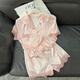 GTYUWVG PAJAMAS À MANDE COURT SUMBRE POUR FEMMES PURS ET MIGNE POTSA DOTS HAUT-valeur Internet Célébrité 2025 NOUVELLE CENSEMENT HOME YX-9214 XL 115-130JIN [Jin est égal à 0,5 kg]