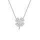 MZMZ platinum necklace for women PT950 platinum clavicle chain four-leaf clover pendant Valentine's Day birthday gift for girlfriend Light luxury four-leaf clover necklace for women
