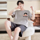 2025年新款睡衣男夏季纯棉短袖夏天男士青少年卡通大码家居服套装 DMY6627 XL (175) 建议体重140斤以内