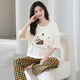 
Year of the Snake Year of the Nation Pajamas Women's Pure Cotton Summer Short Sleeve Trousers Red Loose Outdoor Outdoor Cotton Set YSH-687 L Code 100-120Jin [Jin equals 0.5 kg] Reservation shrinkage required