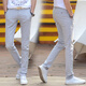 Xia Pinli Summer Thin Korean Style Men's Pantal's Straight Mid-Waist Business Casual Trendy Slim Fit 9905 Modèle #BLUE 28 2,1 pieds