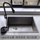 Other household 304 stainless steel sink wash basin side faucet gun gray large single sink wash basin double sink changed to single sink 55*42cm nano sink | without faucet