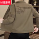 
Hengyuanxiang jacket spring and autumn men's high-end casual lapel men's jacket autumn and winter plus velvet thickened winter clothes men's trend *826 khaki [145-160Jin[Jin equals 0.5 kg]] 2XL