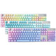 Logitech K845 wired mechanical keyboard, gaming office, color personality, blue erotic backlight numbers, light blue and white double-spoke ABS material, blue shaft