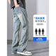 Playboy (PLAYBOY) jeans trendy brand boys loose straight 2025 summer new American high street casual wide-leg spring and autumn long trousers 9901 black L