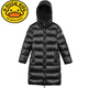 G.DUCKKIDS little yellow duck winter new children's down jacket long over knee thickened boys' clothing for girls and babies medium-sized children's white duck black long 160 cm recommended height 140-150