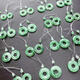 Moqianxue myanmar Jade Yang Green Серьги пончики ic
