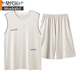 Modal men's pajamas summer sleeveless vest shorts thin cool ice silk casual home clothing set Sn9214 ​​XL men-