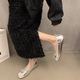 Retro evening breeze gentle red new Chinese single shoes fairy shoes spring and summer French ballet shoes flat grandma shoes red 38 38