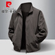 皮尔卡丹（pierre cardin）外套男春秋季2025新款百搭休闲防风防水宽松透气三防立领上衣夹克 深灰 XL =130-145斤