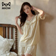 
Cat men women's pajamas with breast pad anti-exposure ice silk two-piece short-sleeved cardigan literary and artistic can be worn outside home clothes
