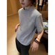 Digada Koreanische Version Solid Color Männer Kurzärärmische Männer Sommer einfache runde Hals Männer T-Shirt Männer losen lässige Kurzärmer T-Shirt Männer und Frauen Wyn-T679-Gray M