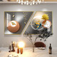 Pintura de restaurantes de lujo de lujo de lujo Moderno Comedor simple Pintura colgante Mesa de comedor Fondo Muro Combinación creativa Pintura de porcelana TXMG12119 50*60*2/Two Combinación 50*100 Elegante Negro 3 3