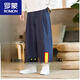 Romon (Romon) Baumwolle und Leinenhosen Männer lose Bloomer Frühlings- und Sommer-Chinesische Stil Casual Hohosere Baumwolle und Leinen große Rettichhose Harem Hosen grau 3xl 160-175jin [Jin entspricht 0,5 kg]