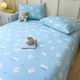 MUJI pure cotton bed sheet single piece pure cotton cute children's bed sheet dormitory home single double bed single pillowcase three-piece bedding set Baby Blue Wang Xinjiang cotton high count and high density delicate and soft three-piece set-230x245cm bed sheet + pillowcase pair