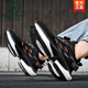 Holzspecker Laufschuhe Männer Ultra-Licht schockabsorbierende Jugend Junior High School-Schüler Erwachsener rotierender Knopf Schwarze Sportschuhe A9888 Hellblau [Upgrade] 37