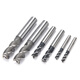 Shanggong Pack of 10 Coarse Tooth Straight Shank End Mills 3 Flutes 8mm HSS High Speed Steel Milling Tools