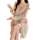 Catman Strawberry Bear Pajamas para mujeres en primavera, verano y otoño Sexy Pecho de pecho ropa de dos piezas MBN_9904# Set de dos piezas Stilzai-Blue M 160