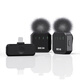 Mylasen Beican Wireless Lavalier Microphone Anchor Live Recording Equipment Outdoor Interview Short Video Radio Douyin K Song Noise Reduction Microphone Suitable for Apple Android Black One to Two Lightning Interface